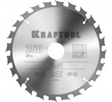 KRAFTOOL Fast 250х30мм 24Т, диск пильный по дереву