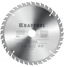 KRAFTOOL Optima 250х30мм 40Т, диск пильный по дереву