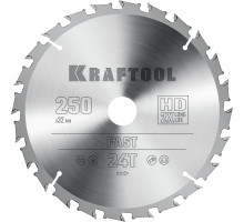 KRAFTOOL Fast 250х32мм 24Т, диск пильный по дереву