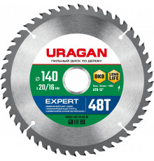 URAGAN Expert 140х20/16мм 48Т, диск пильный по дереву