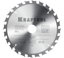 KRAFTOOL Fast 200х30мм 24Т, диск пильный по дереву