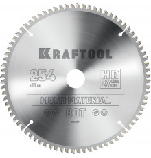 KRAFTOOL Multi Material 254х30мм 80Т, диск пильный по алюминию