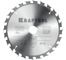 KRAFTOOL Fast 190х20мм 24Т, диск пильный по дереву