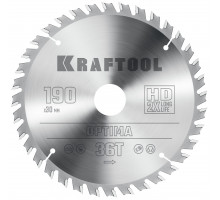 KRAFTOOL Optima 190х30мм 36Т, диск пильный по дереву