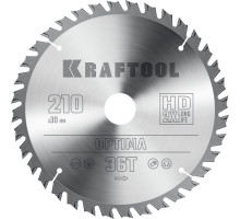 KRAFTOOL Optima 210х30мм 36Т, диск пильный по дереву