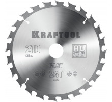 KRAFTOOL Fast 210х30мм 24Т, диск пильный по дереву