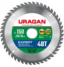 URAGAN Expert 150х20/16мм 48Т, диск пильный по дереву