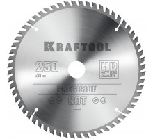 KRAFTOOL PRECISION 250х30мм 60Т, диск пильный по дереву