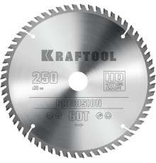 KRAFTOOL PRECISION 250х30мм 60Т, диск пильный по дереву