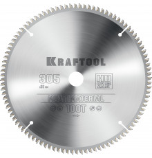 KRAFTOOL Multi Material 305х30мм 100Т, диск пильный по алюминию