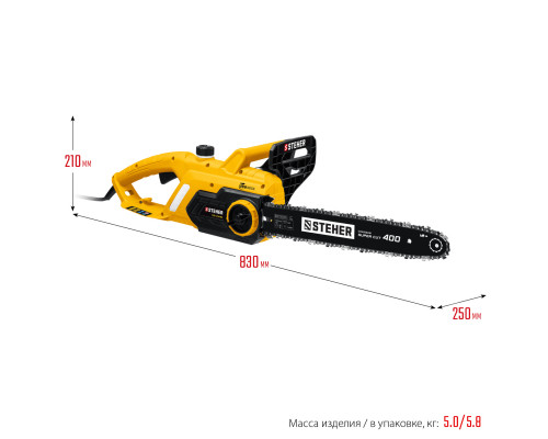 STEHER 2400 Вт, 40 см шина, электрическая цепная пила (ES-2440)