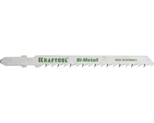 KRAFTOOL T144DF, EU-хвост., по дереву Bi-Met, шаг 4мм, 75мм, 2шт., Полотна для лобзика (159520-4)