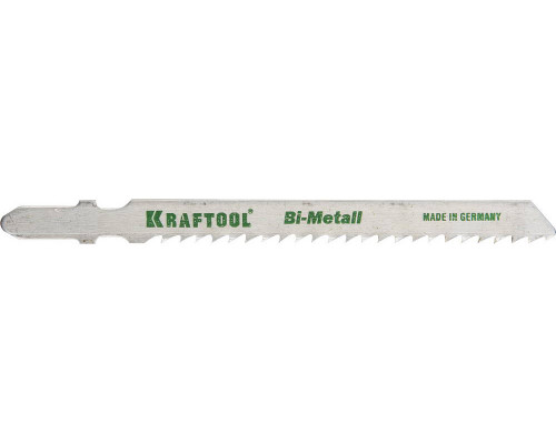 KRAFTOOL T127DF, EU-хвост., по мягкому металлу Bi-Met, шаг 3мм, 75мм, 2шт., Полотна для лобзика (159556-3)