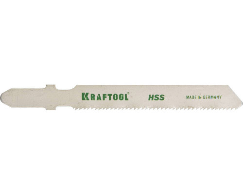 KRAFTOOL T118A, EU-хвост., по металлу HSS, шаг 1.2мм, 50мм, 5шт., Полотна для лобзика (159551-1.2-S5)