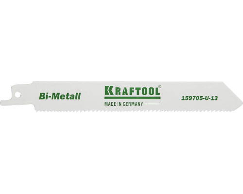 KRAFTOOL S922VF, по дереву иметаллу, Bi-Met, шаг 1.8-2.5мм, 130мм, Полотно для сабельной пилы (159705-U-13)