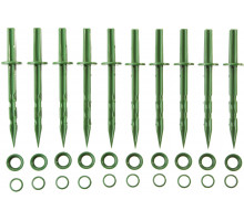 GRINDA 200 мм, зеленые, полипропилен, 10 шт, садовые колышки (422319)