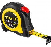 STAYER Leader 5м х 25мм, Рулетка с автостопом (3402-5)