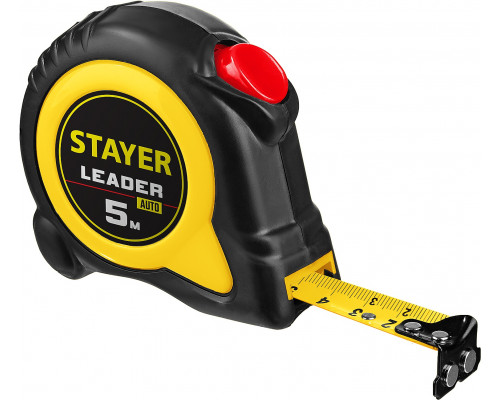 STAYER Leader 5м х 19мм, Рулетка с автостопом (3402-05-19)