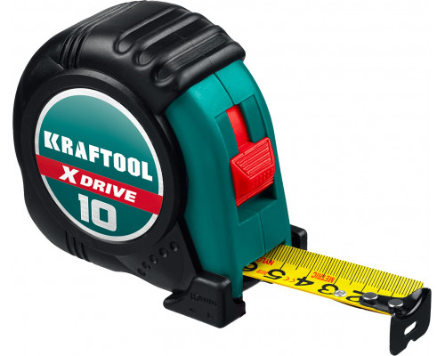 KRAFTOOL X-Drive 10м х 25мм, Рулетка (34122-10)