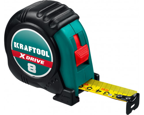 KRAFTOOL X-Drive 8м х 25мм, Рулетка (34122-08)