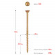 ЗУБР КС-П 180 х 6.0 мм, TX30, потай, конструкционный саморез, желтый цинк, 100 шт (30041-60-180)