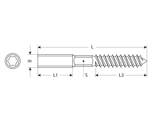 ЗУБР М8 x 90 мм, сантехническая шпилька, 900 шт (37870-08-090-900)