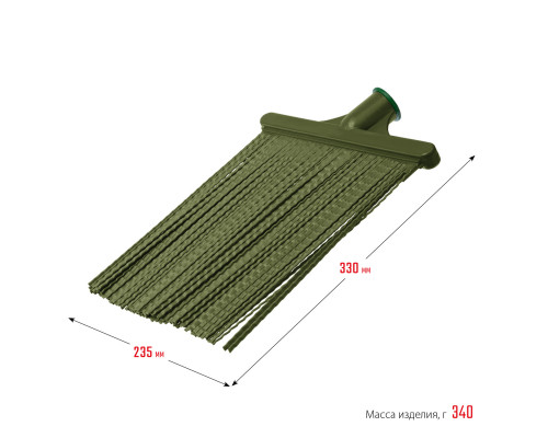 СИБИН 380х260мм, плоская гибкая, полипропилен, коническое резьбовое соединение, пластиковая метла (39222)