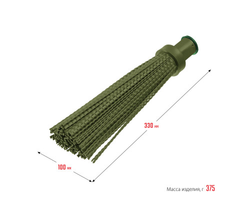СИБИН 420х110мм, круглая, полипропилен, коническое резьбовое соединение, пластиковая метла (39221)