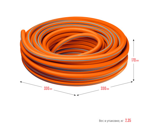 GRINDA FLEX 3, 3/4″, 15 м, 20 атм, из термоэластопласта, трёхслойный, армированный, гибкий, поливочный шланг, PROLine (429008-3/4-15)