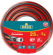 RACO PREMIUM, 3/4″ 25 м, 35 атм, пятислойный, усиленный двумя слоями армирования, поливочный шланг (40300-3/4-25)