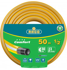 RACO COMFORT, 1/2″ 50 м, 30 атм, трёхслойный, армированный, поливочный шланг (40303-1/2-50)