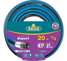 RACO EXPERT, 1/2″ 20 м, 35 атм, четырёхслойный, армированный, поливочный шланг (40302-1/2-20)