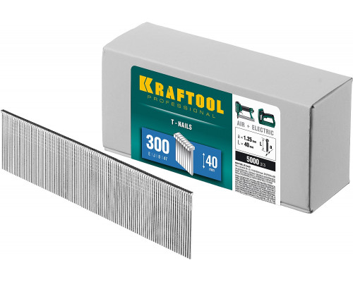 KRAFTOOL тип 18GA (47 / 300 / F) 40 мм, 5000 шт, гвозди для нейлера (31785-40)