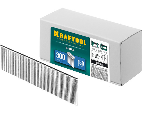 KRAFTOOL тип 18GA (47 / 300 / F) 50 мм, 5000 шт, гвозди для нейлера (31785-50)