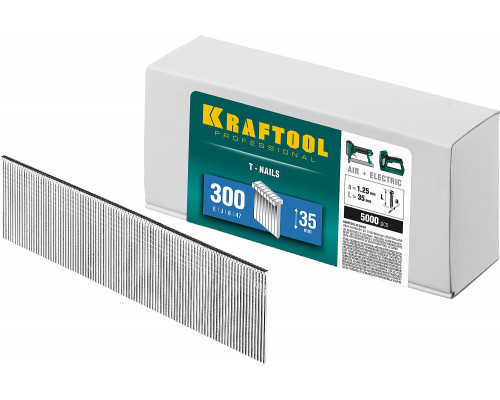 KRAFTOOL тип 18GA (47 / 300 / F) 35 мм, 5000 шт, гвозди для нейлера (31785-35)