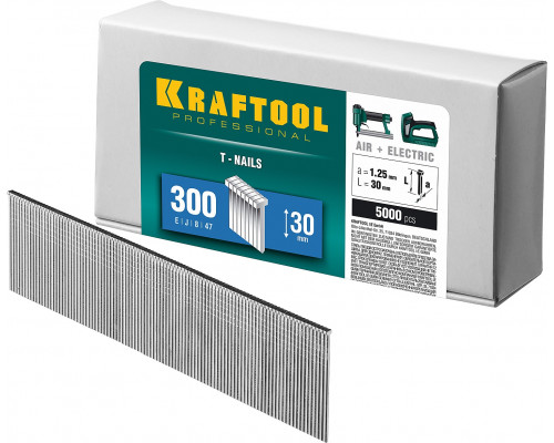 KRAFTOOL тип 18GA (47 / 300 / F) 30 мм, 5000 шт, гвозди для нейлера (31785-30)