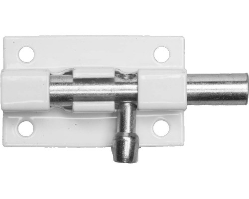 ШП-40 БЦ для окон и мебели, 40 мм, цвет белый/цинк, накладная задвижка (37751-40)