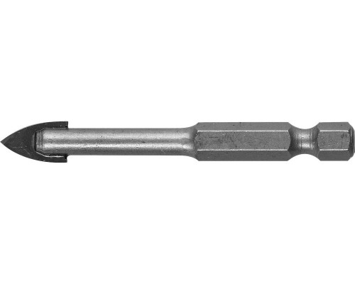 ЗУБР 10 мм 2х кромка, HEX 1/4, Сверло по стеклу и кафелю (29840-10)