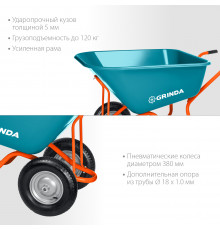 GRINDA GP-1, кузов увеличенного объема 260л, г/п 120кг, ударопрочный пластик, PROLine (422401)