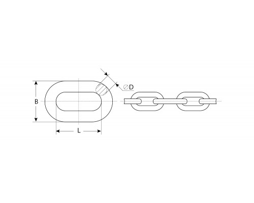 ЗУБР DIN 766 6 мм, L=30м., короткозвенная цепь, Профессионал (4-304050-06)