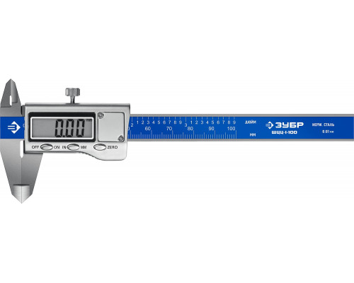 ЗУБР ШЦЦ-I-100-0,01 100 мм, Электронный штангенциркуль (34463-100)