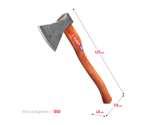 ЗУБР 800/1050 г, 400 мм, Универсальный кованый топор (20625-08)