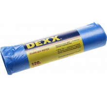 DEXX 120 л, 10 шт, голубые, мусорные мешки (39150-120)