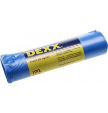 DEXX 120 л, 10 шт, голубые, мусорные мешки (39150-120)