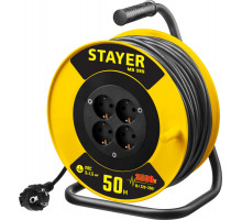 STAYER MS-315 ПВС 3х1.5 50м 3500Вт, Силовой удлинитель на катушке (55078-50)