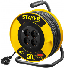 STAYER MS-315 ПВС 3х1.5 50м 3500Вт, Силовой удлинитель на катушке (55078-50)