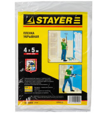 STAYER 4 м, 5 м, 7 мкм, Защитная укрывочная пленка, STANDARD (1225-07-05)