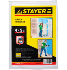 STAYER 4 м, 5 м, 12 мкм, Защитная укрывочная пленка, MASTER (1225-15-05)