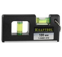 KRAFTOOL Mini-Pro 100 мм, Магнитный компактный уровень (1-34861-010)