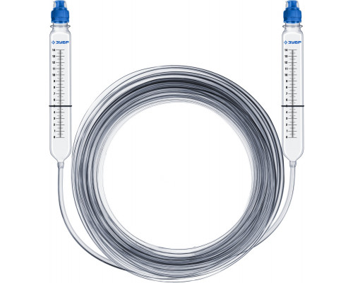 ЗУБР 10 м, Гидроуровень с усиленными измерительными колбами, Профессионал (3482-08-10)